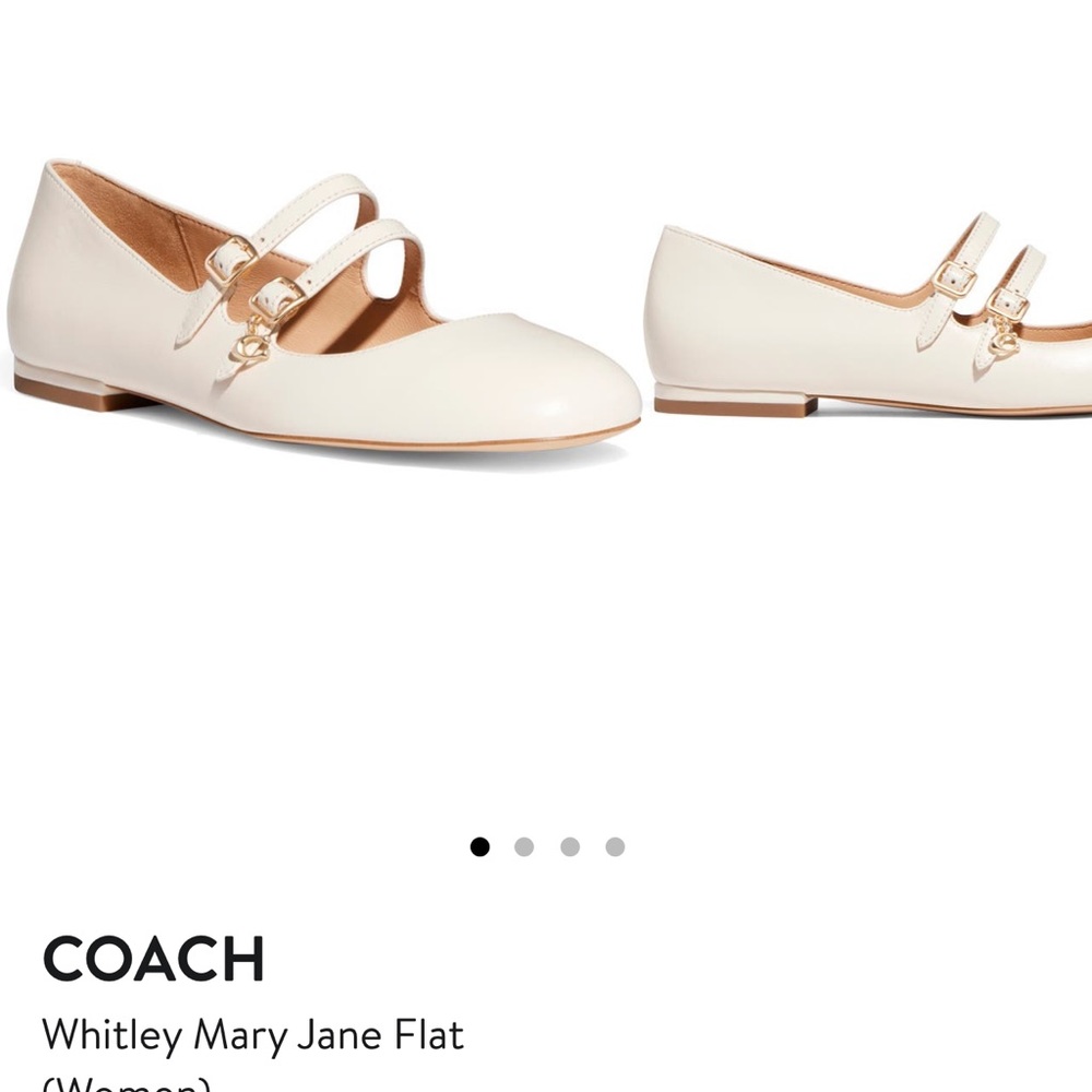 Coach size 6 chalk /white flat Mary Jane
